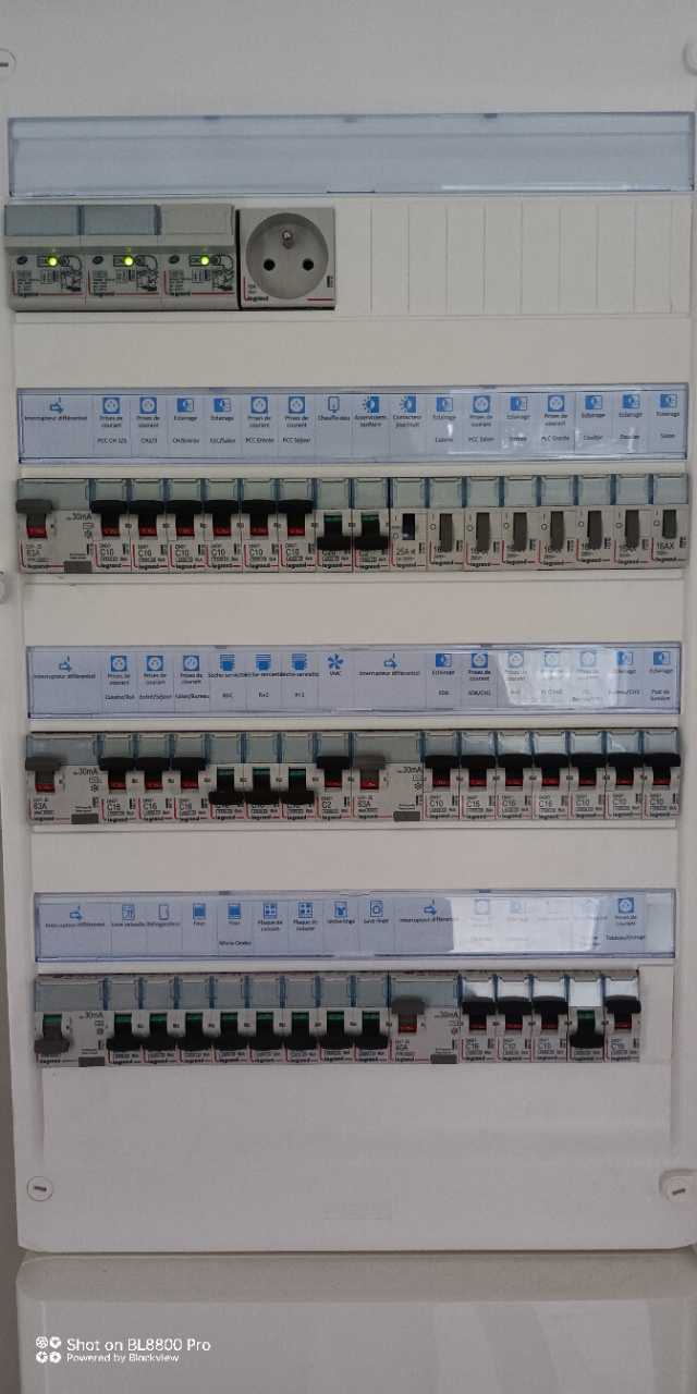 Tableau électrique Legrand installé par GDM second œuvre à Belley